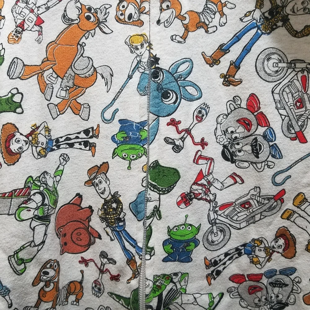 Pixar Toy Story 4 Character Cartoon Print Kids Hoodie Zip 9/10 Disney Sweatshirt - Picture 5 of 13